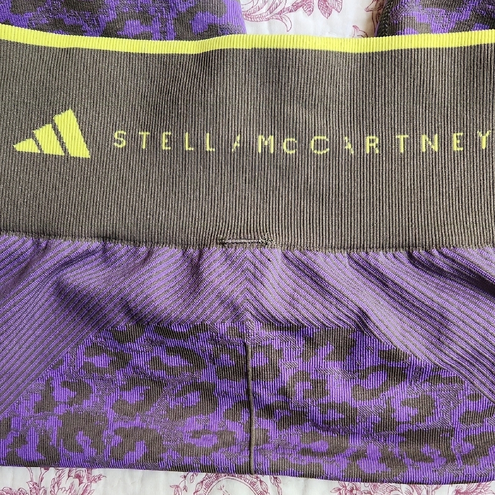 Adidas Stella McCartney Purple and Gray Leggings - Picture 7 of 9